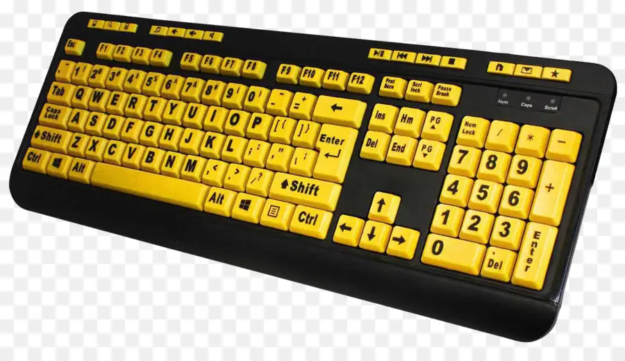 Teclado，Teclas Amarelas PNG