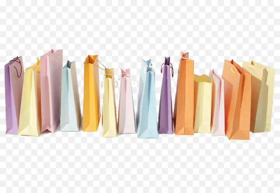 Sacolas De Compras Coloridas，Presente PNG