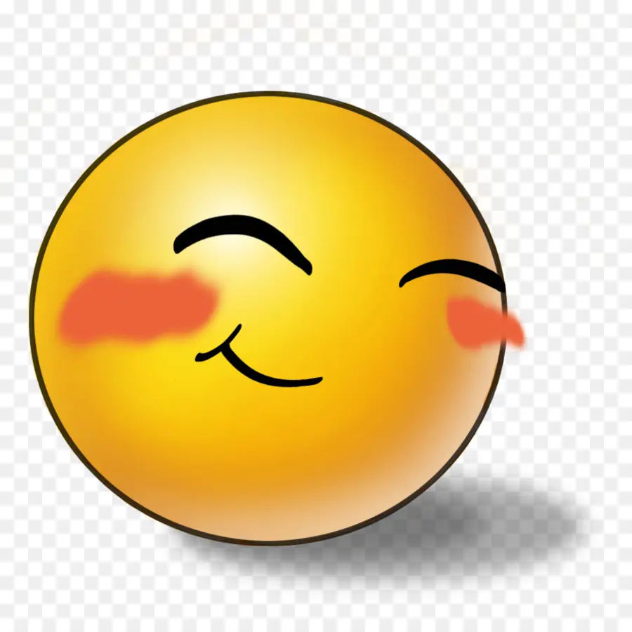 Emoji Corado，Sorrindo PNG