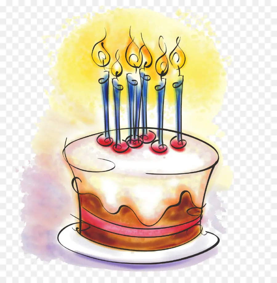 Bolo De Aniversário，Velas PNG