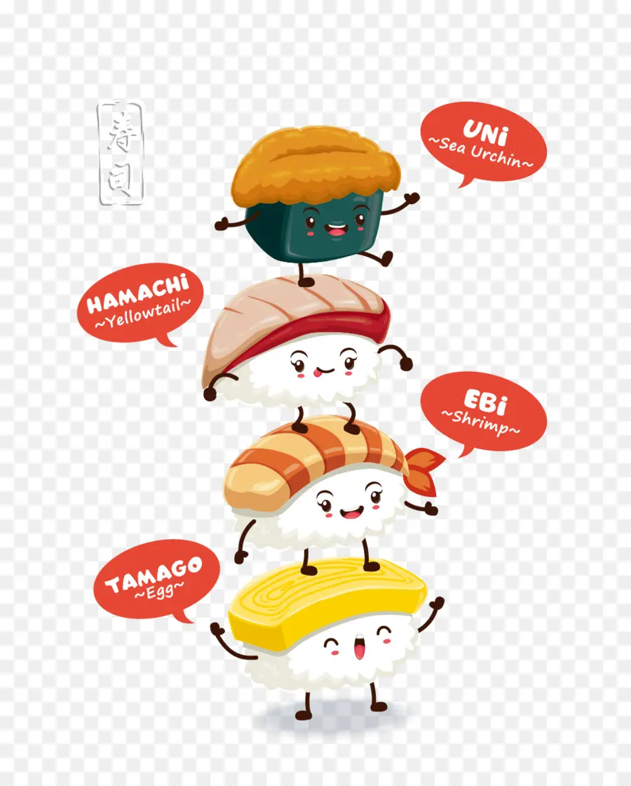 Sushi，Desenho Animado PNG