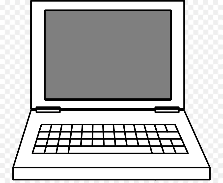 Laptop，Preto E Branco PNG