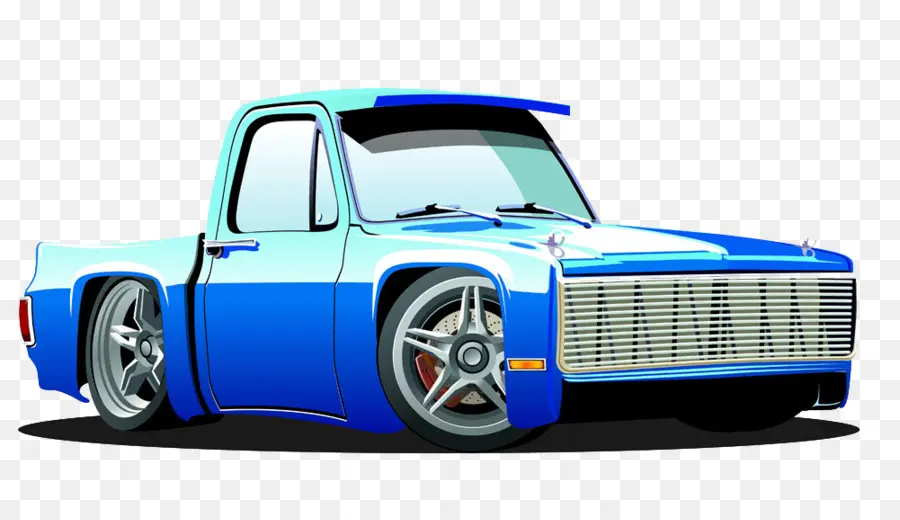 Camionete Azul，Carro PNG