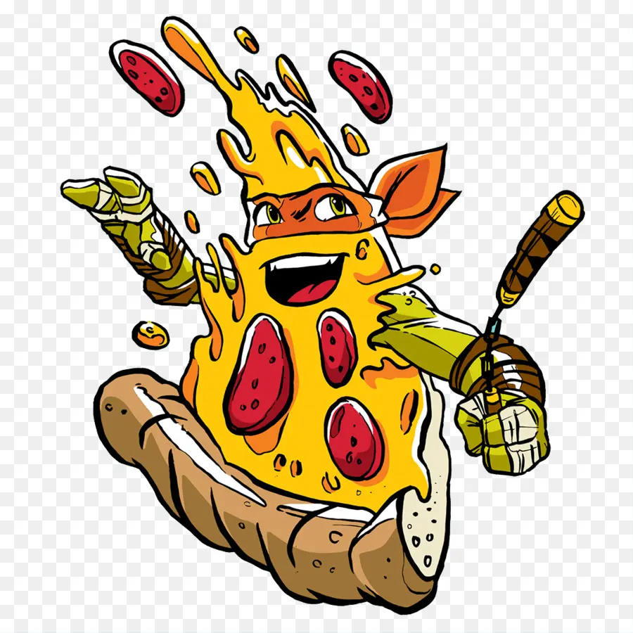 Personagem De Pizza，Comida PNG