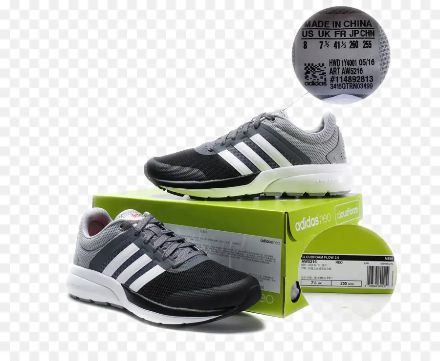 Tênis Preto E Cinza，Adidas PNG