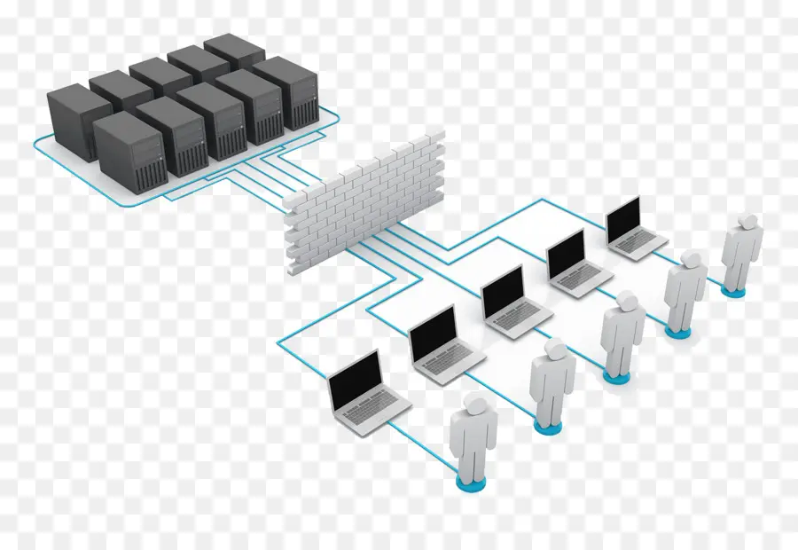 Diagrama De Rede De Computadores，Computadores PNG