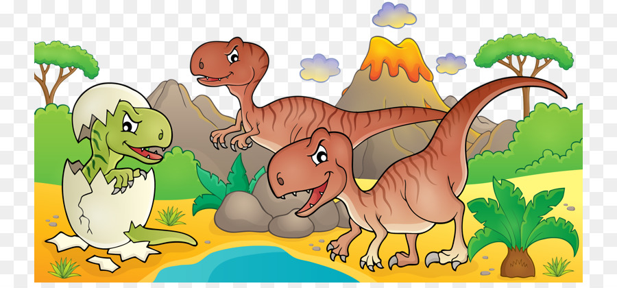 Calendário bonito dos dinossauros dos desenhos