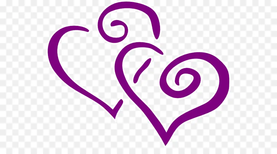 Doodles De Coração Roxo，Amor PNG