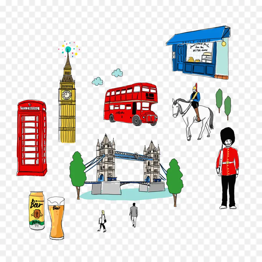 Doodles De Londres，Grande Ben PNG