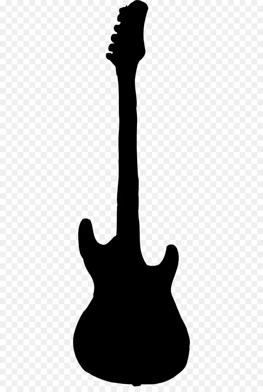 Silhueta De Guitarra Preta，Guitarra Elétrica PNG