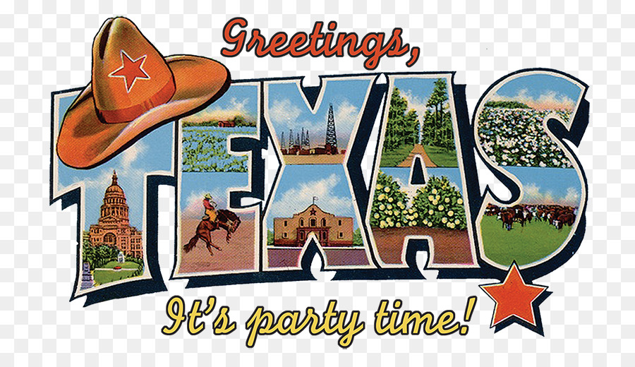 Cartão Postal Texas，Saudações PNG