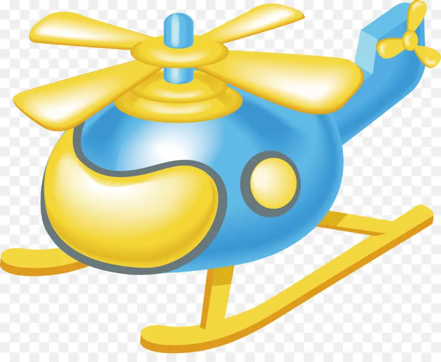 Helicóptero Azul E Amarelo，Helicóptero PNG