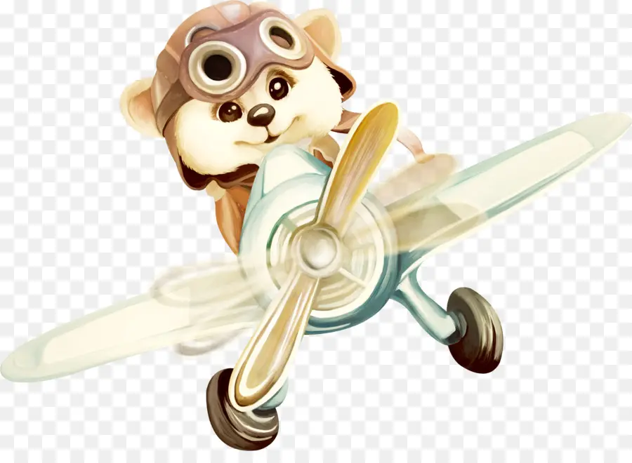 Urso Piloto，Desenho Animado PNG