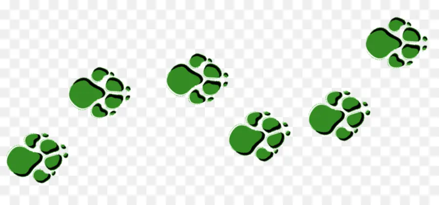 Impressões De Patas Verdes，Pegadas PNG