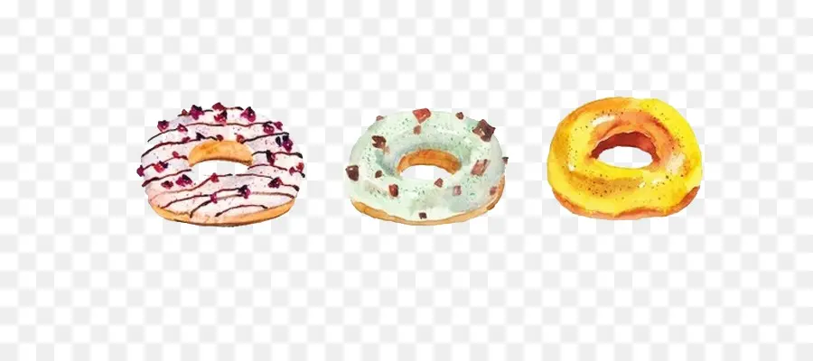 Rosquinhas Coloridas，Sobremesa PNG