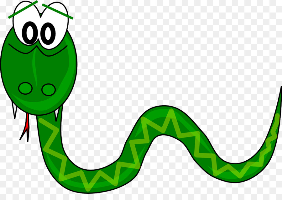 Cobra De Desenho Animado，Verde PNG