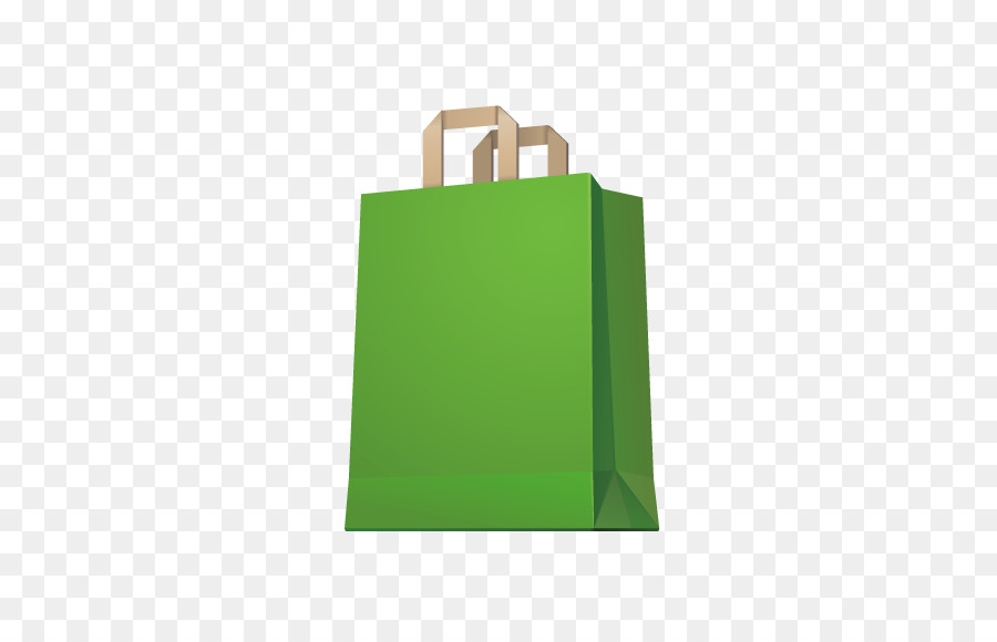 Sacola De Compras Verde，Papel PNG