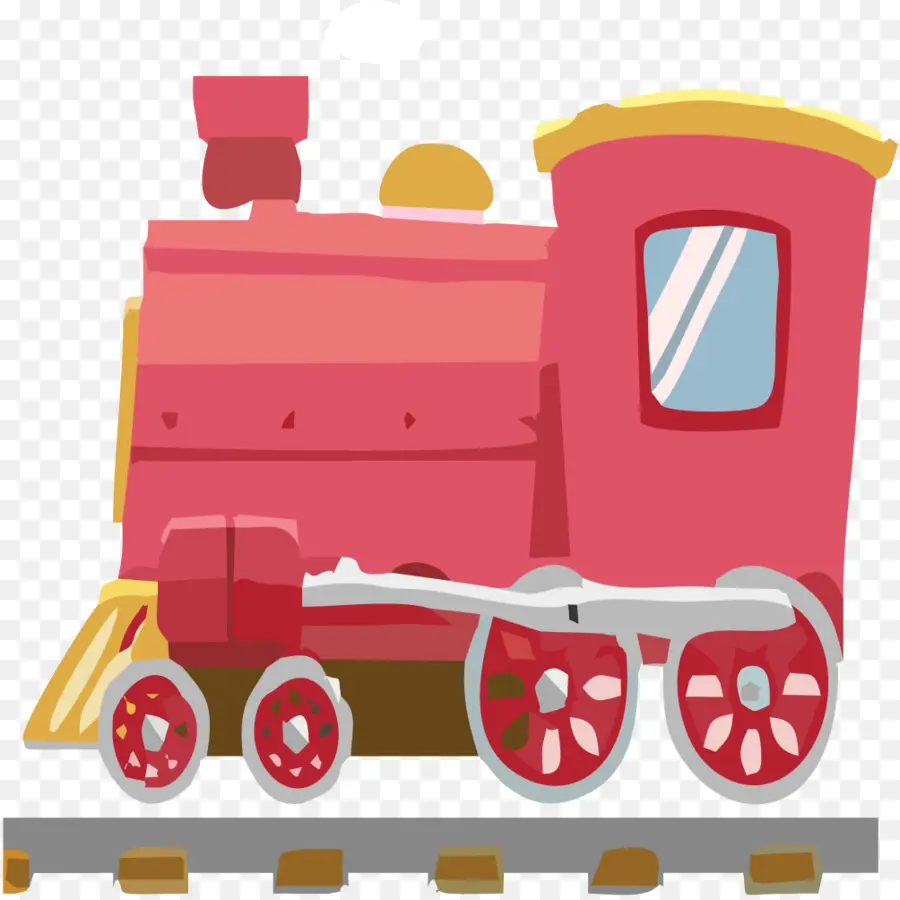 Trem Vermelho Dos Desenhos Animados，Locomotiva PNG