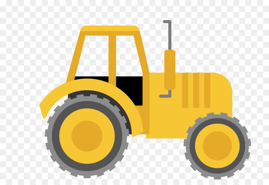 Modelo Infantil Trator Amarelo, Maquinaria Agrícola, Desenho