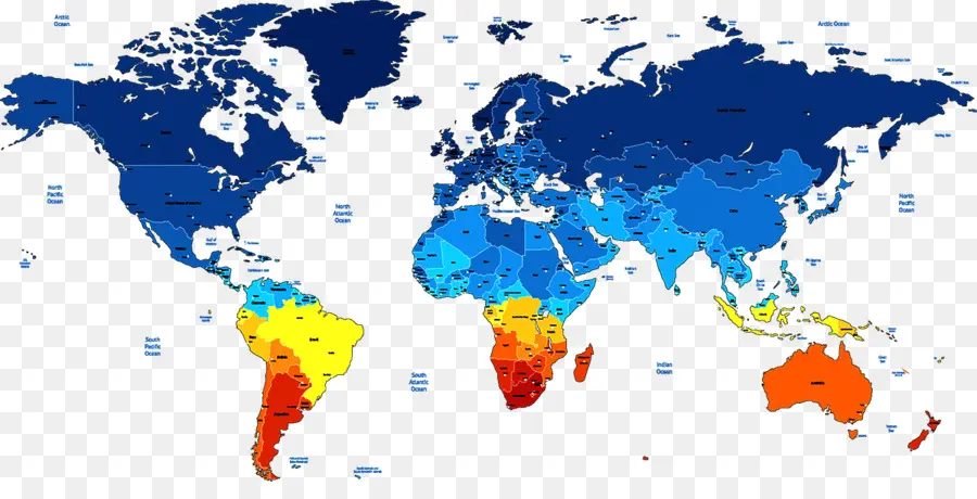 Mapa Mundial，Continentes PNG