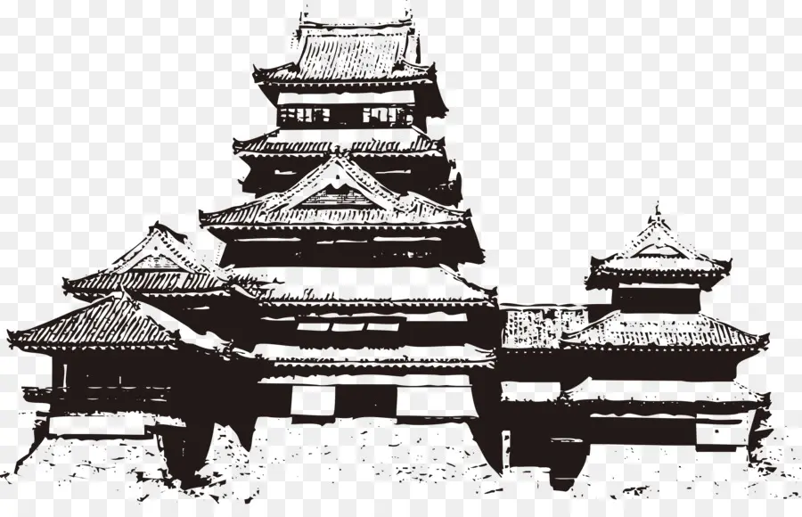 O Castelo De Matsumoto，Castelo Japonês PNG