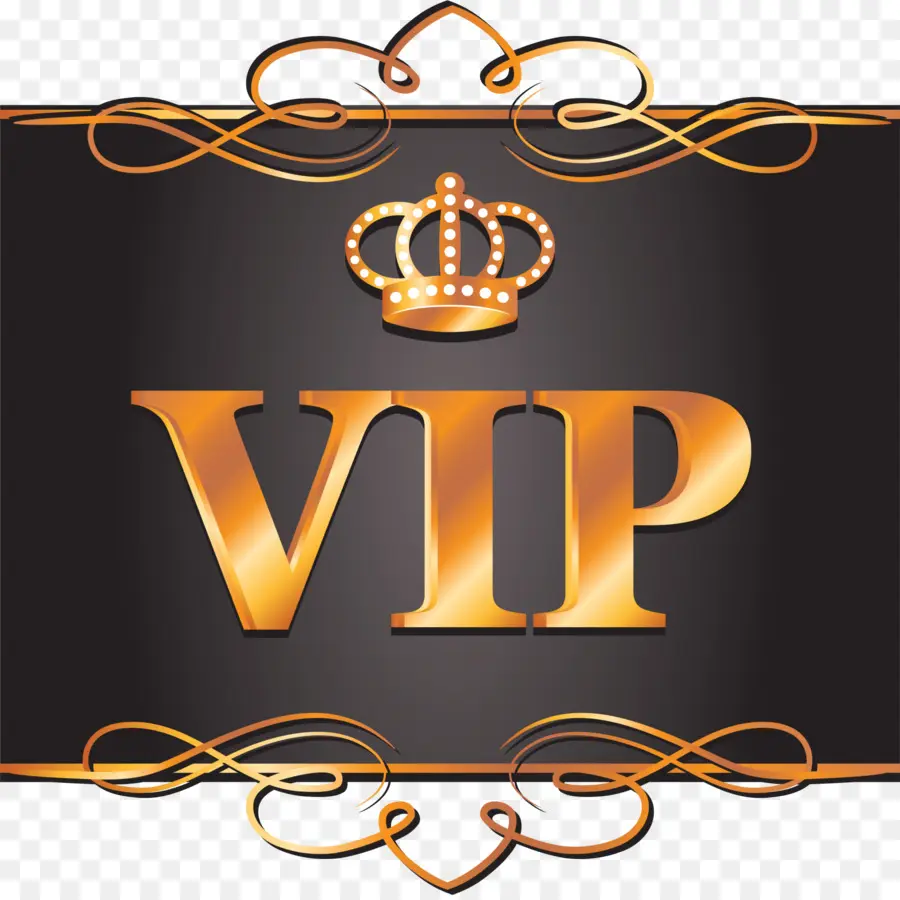 Texto Vip，Ouro PNG