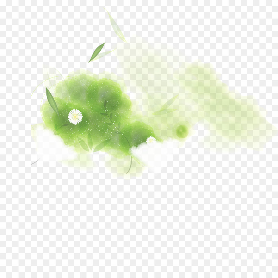 Folhas Verdes，Aquarela PNG