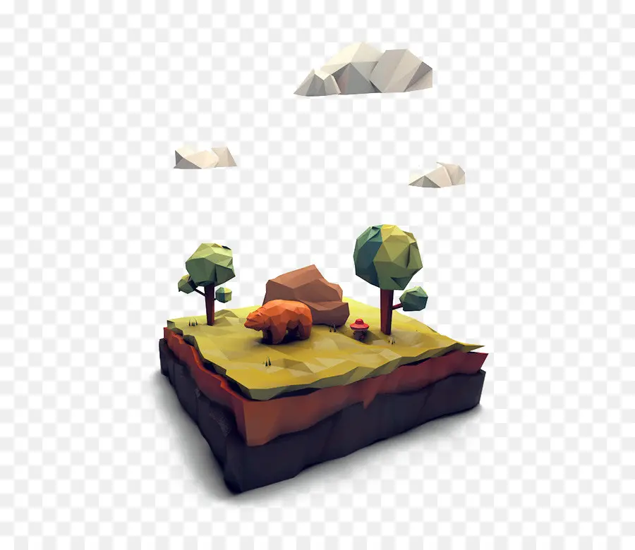 Low Poly，Computação Gráfica 3d PNG