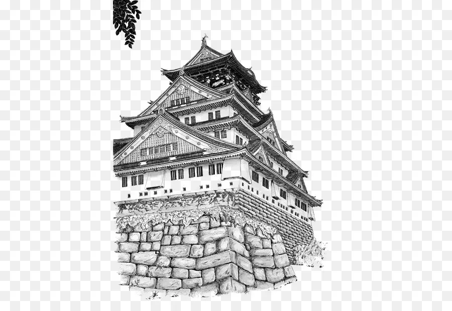 Castelo De Osaka，Desenho PNG