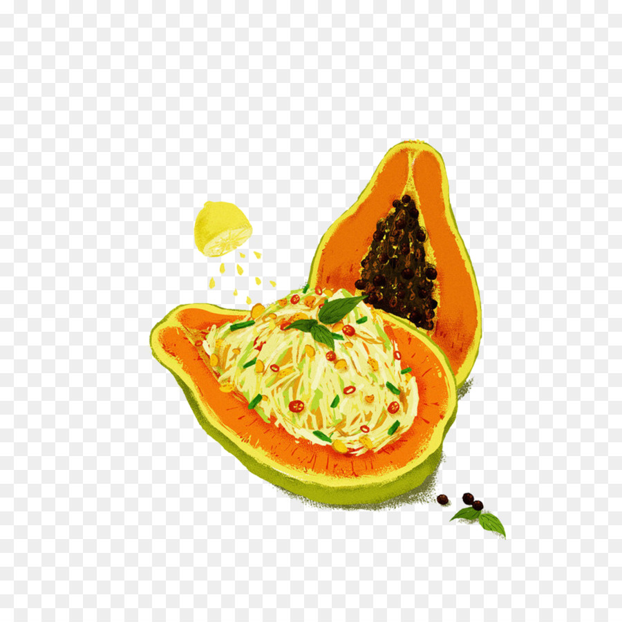 Salada De Mamão，Fruta PNG