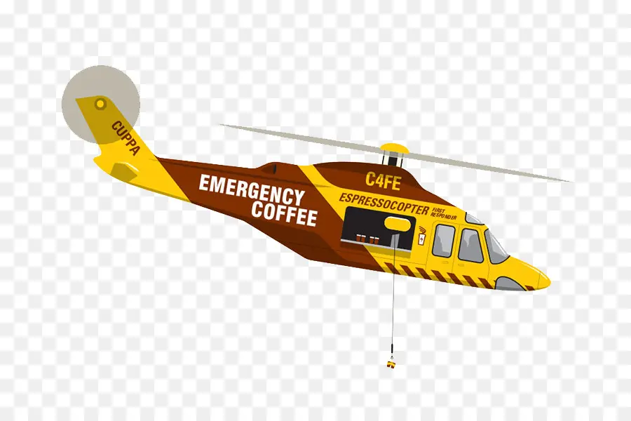 Helicóptero De Café De Emergência，Café PNG