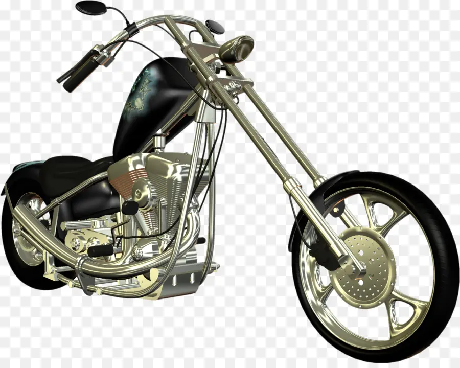 Motocicleta Dourada，Bicicleta PNG