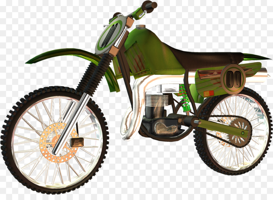 Motocicleta Verde，Bicicleta PNG