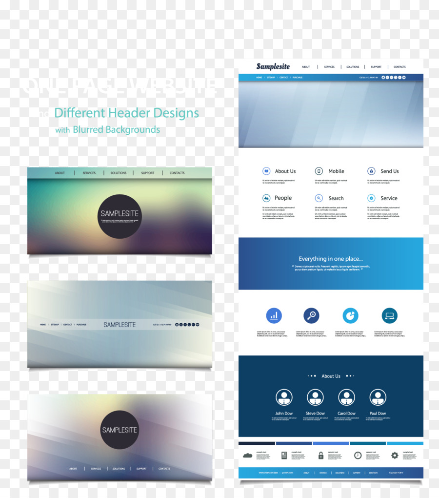 Cabeçalhos Do Site，Fundos Desfocados PNG