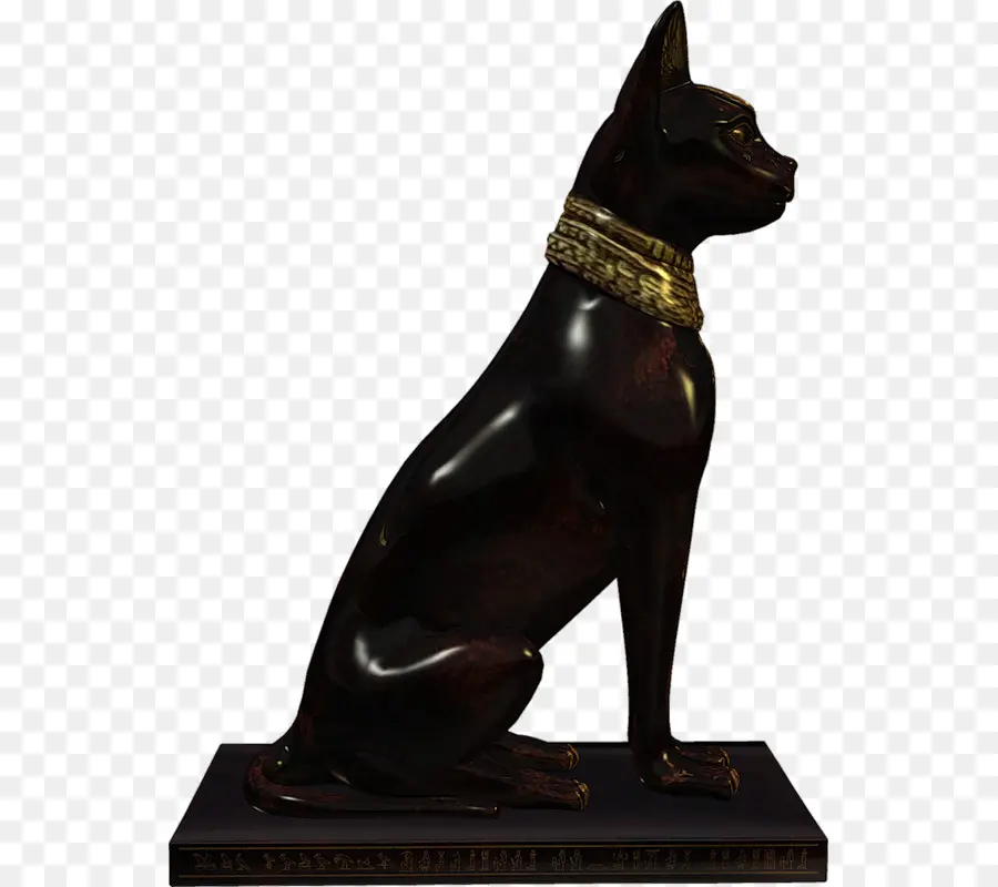 Estátua Do Gato Preto，Egípcio PNG