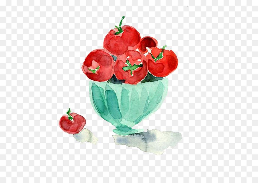 Pintura Em Aquarela，Tomate PNG