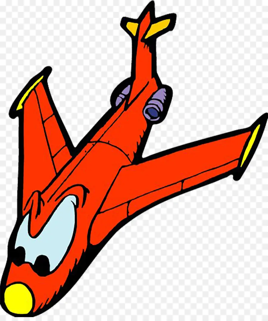 Avião Vermelho，Desenho Animado PNG