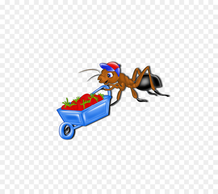 Formiga Com Carrinho De Mão，Tomates PNG