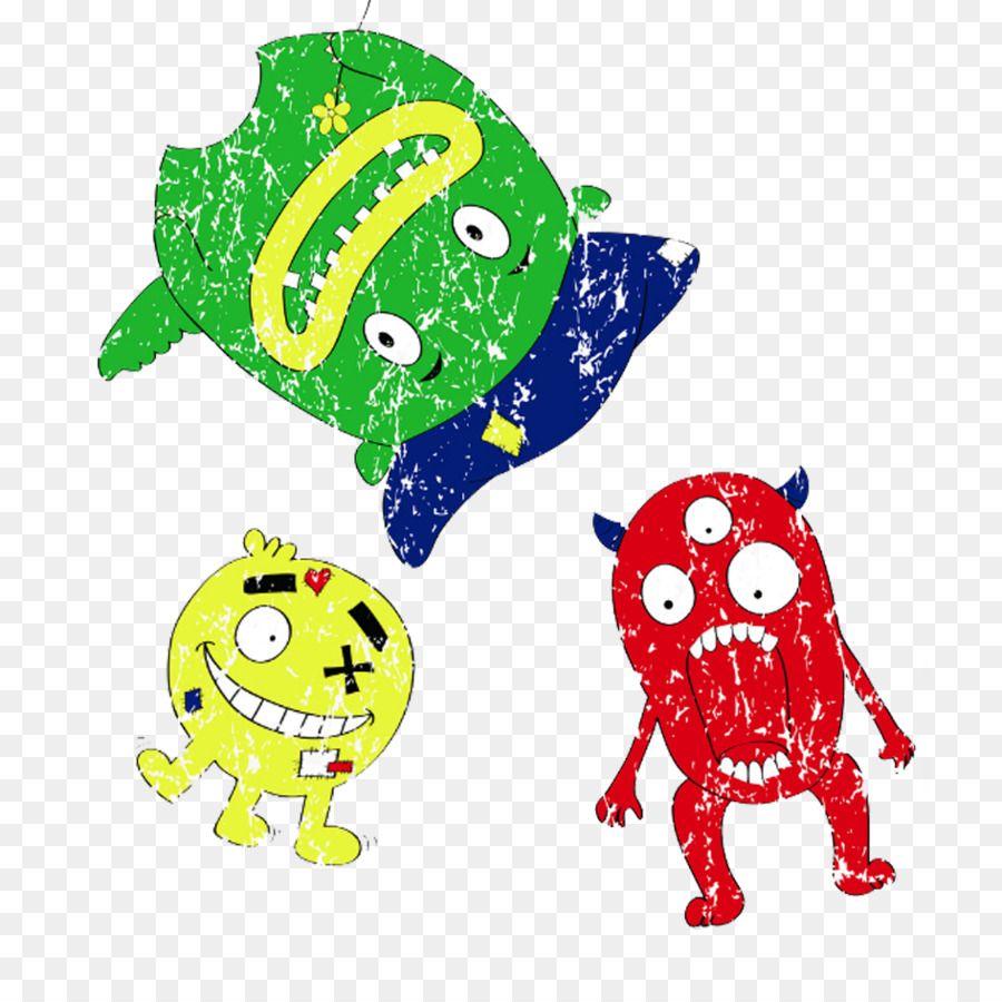 Monstros Coloridos，Monstro Verde PNG