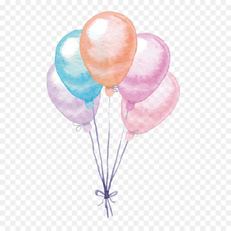 Balão，Pintura Em Aquarela PNG