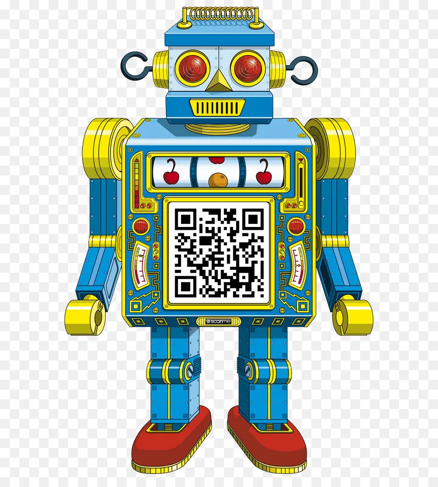 Robô，Código Qr PNG