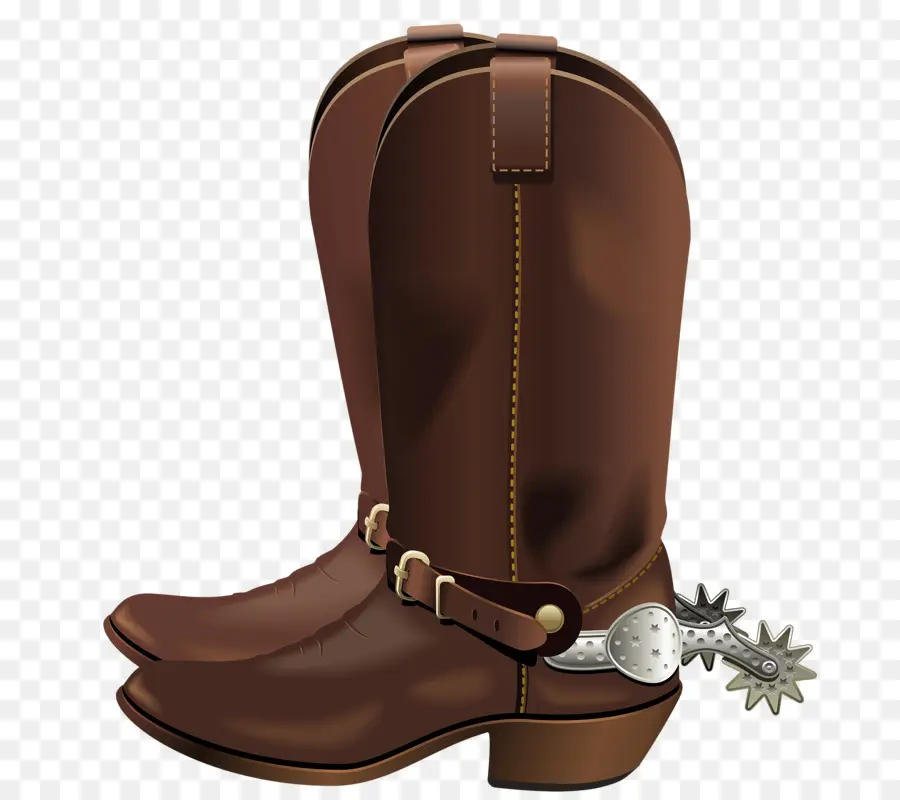 Botas De Caubói，Marrom PNG