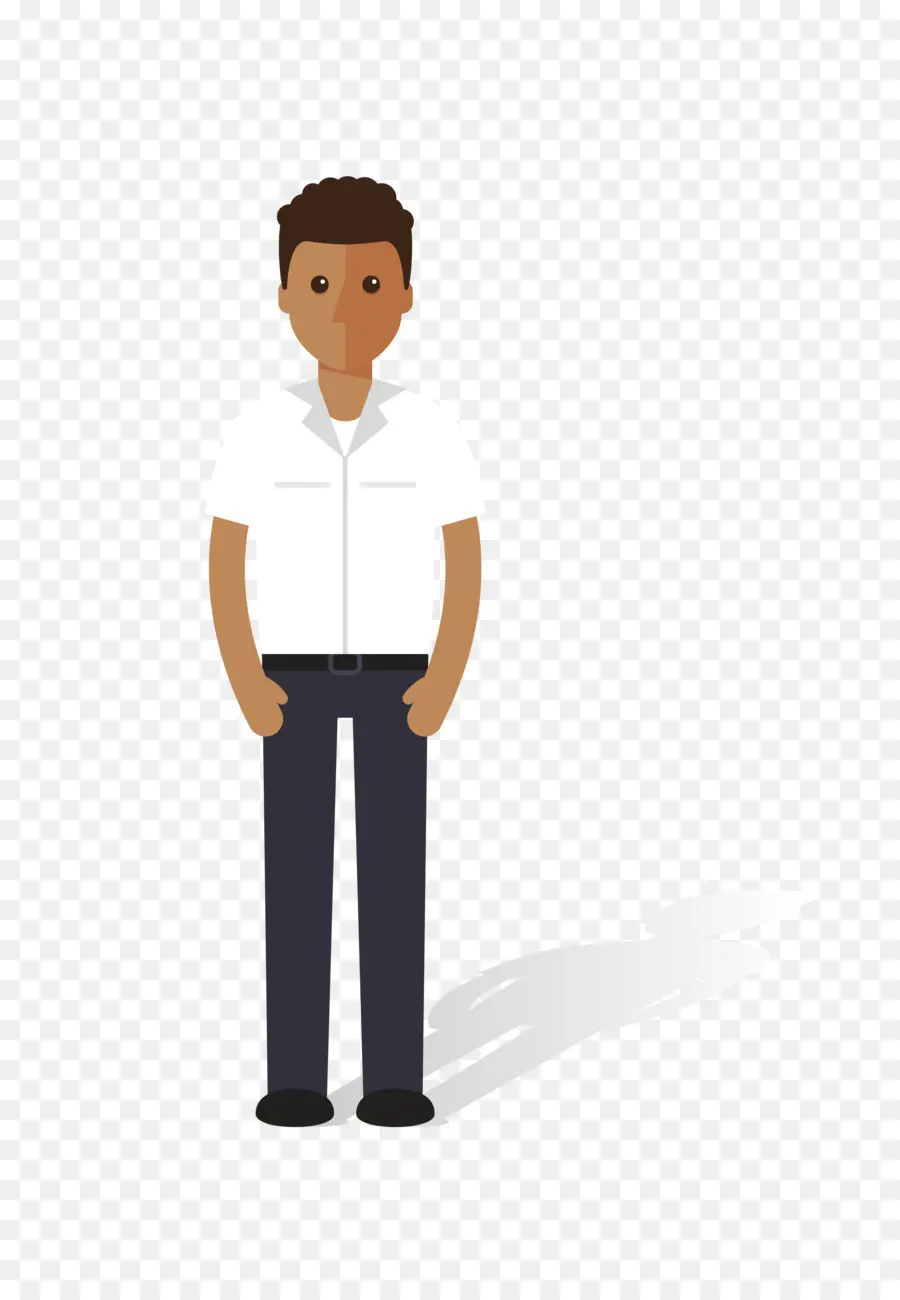 Homem De Camisa Branca，De Pé PNG