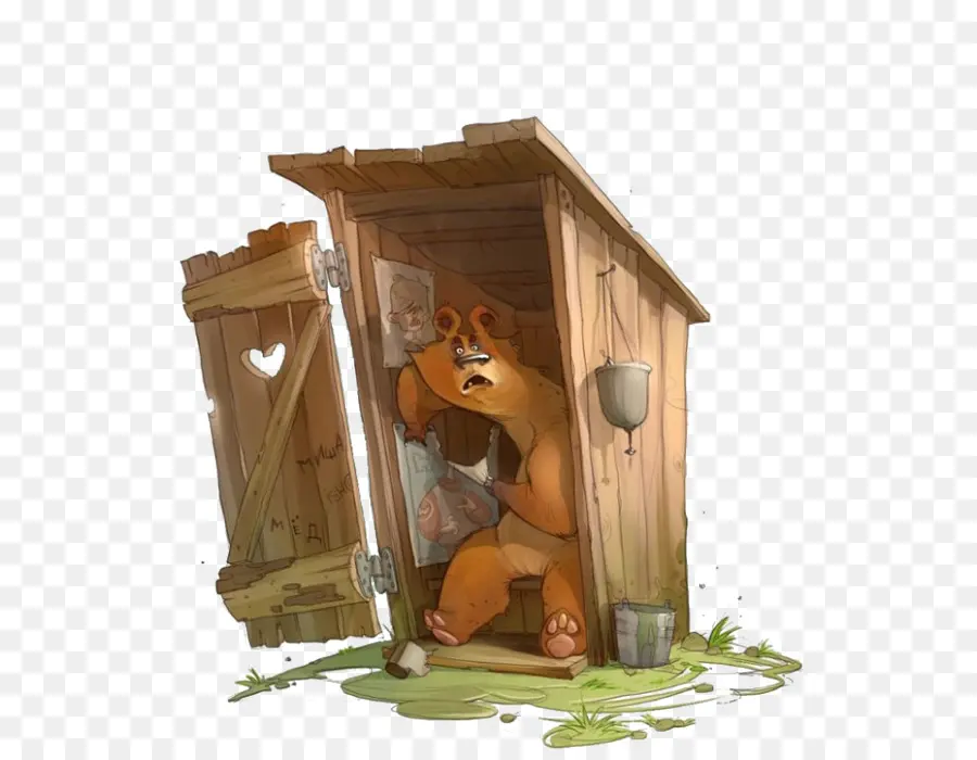 Urso No Banheiro Externo，Banheiro PNG