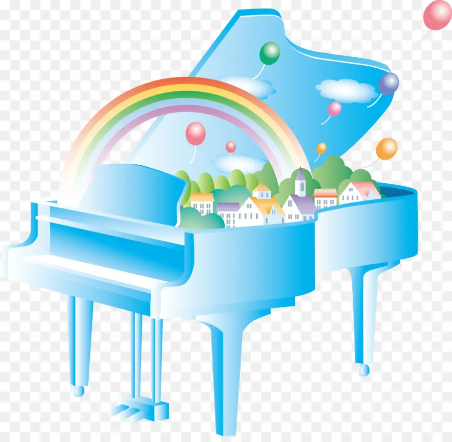 Piano，Arco íris PNG