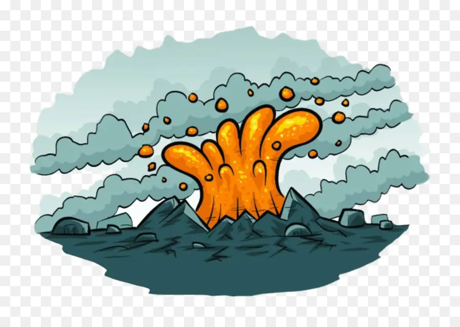 Vulcão，Cartoon PNG
