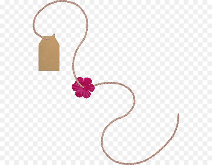 String Com Etiqueta，Flor PNG