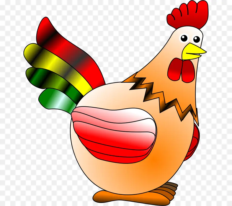 Frango Colorido，Galo PNG