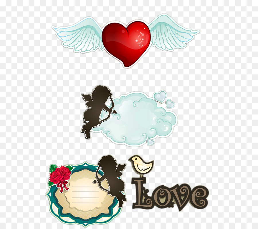 Coração Cupido Amor，Valentim PNG