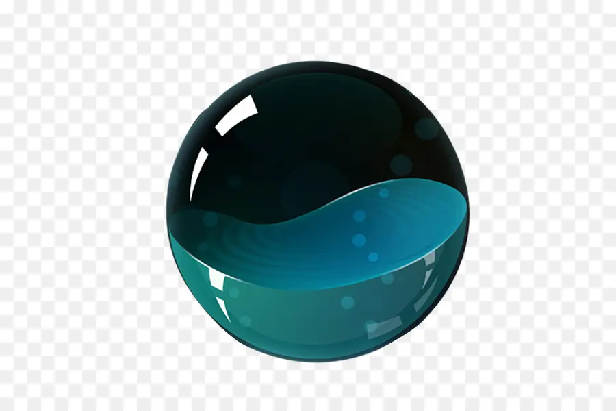 Esfera Negra，Azul PNG